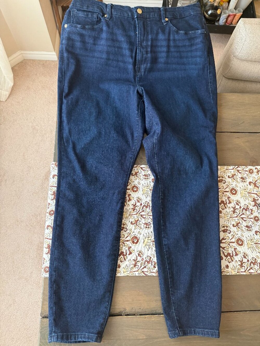 Good American Good Leg Straight Jeans Size 18 - Good Condition